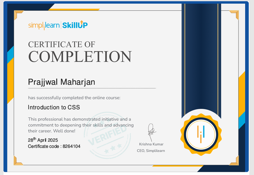Certificate Preview