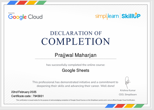 Certificate Preview
