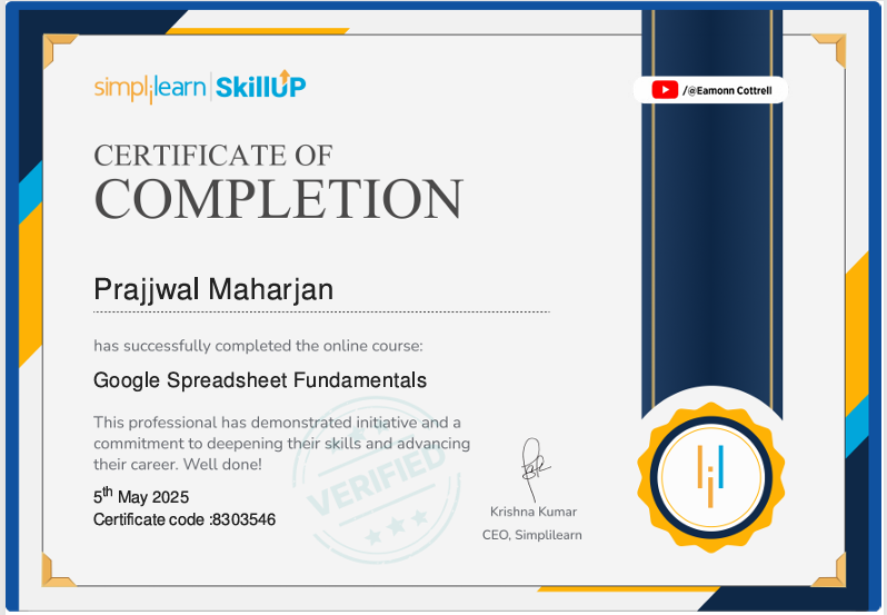 Certificate Preview