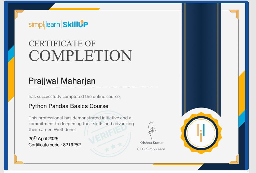 Certificate Preview